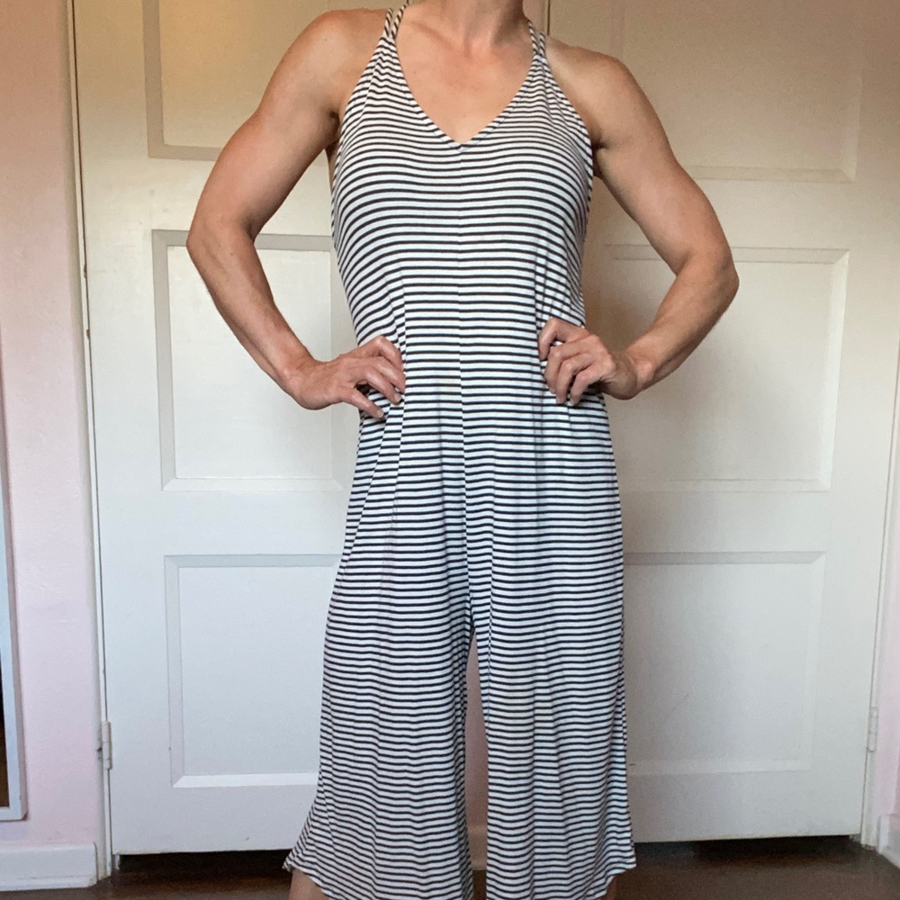 Striped Abound jumpsuit romper playsuit harem